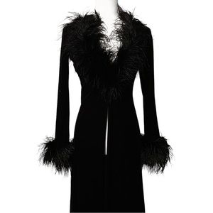 90s Vintage Formula X Feather Duster Coat